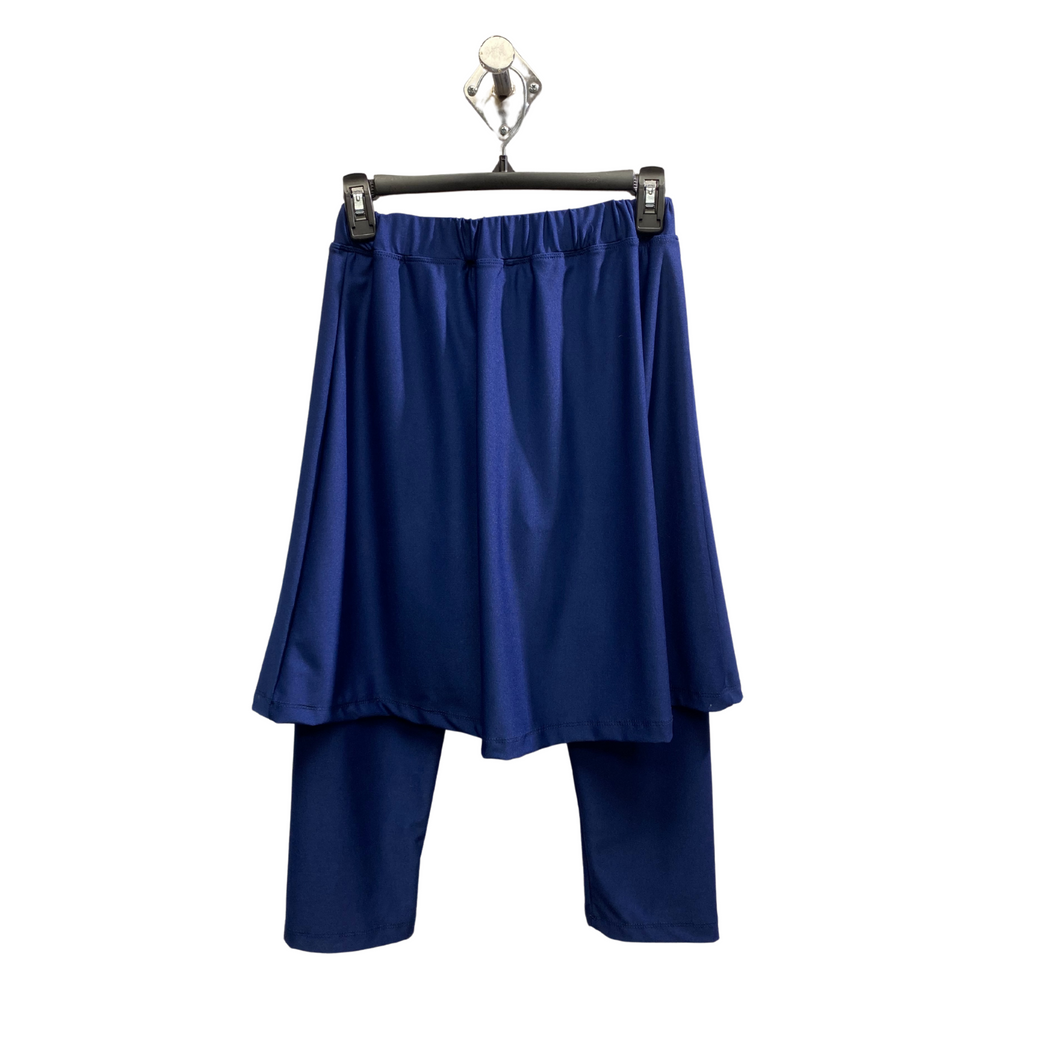 Skirt with Leggings Built In for PE Class and School Uniform - Navy Blue